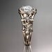 14kt  rose gold diamond floral wedding ring,engagement ring ADLR131