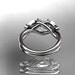 14kt  white gold diamond butterfly wedding ring,engagement ring with moissanite center stone ADLR141