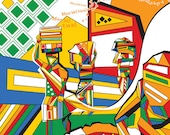 Wall Art - Limited Edition Giclee Print - Haitian -"Street Vendors"