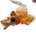Kawaii Deer Necklace, Orange Fawn