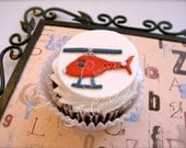 Helicoptor Fondant Cupcake Toppers