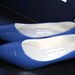Vintage Royal Blue Deliso Kitten Heel Shoes Size 9.5