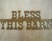 Rusted Rustic Metal Bless This Barn Sign