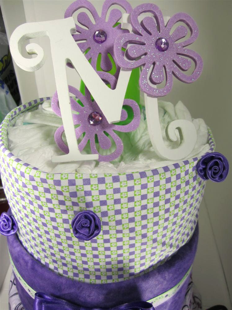 Lavender Diaper Cake