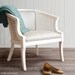 Silver Fog Garden Cane Chair - white and grey neutral whimsical side chair