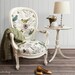 Antique Victorian ArmChair - classic unexpected cream vintage blue green teal white whimsical romantic french country
