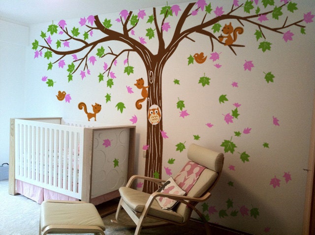 Nursery Wall Decals wall sticker - Maple Tree Wall Decal- 10