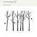 Vinyl Wall Decal winter tree Wall decals with birds - 03