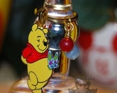 Winnie the Pooh Disney Pin Re-purposed into Key Chain