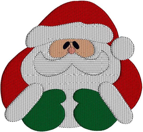 Santa Claus Santa St Nicholas Chris Kringle Christmas Holiday Embroidery Design Pattern 3 hoop sizes