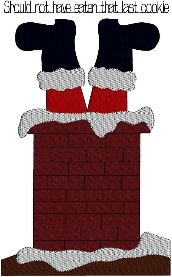 Santa Claus Santa  St Nicholas Chris Kringle Chimney Christmas Holiday Machine Embroidery Design Pattern 3 hoop sizes