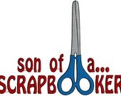 Scrapbook Scrapbooking Text  Scrapbooker Machine Embroidery Design Pattern 3 hoop sizes