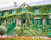 monet's house, giverny, france, home art, postcard