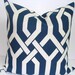 Pillow.Navy.20x20 inch Decorator Pillow Cover.Free Shipping
