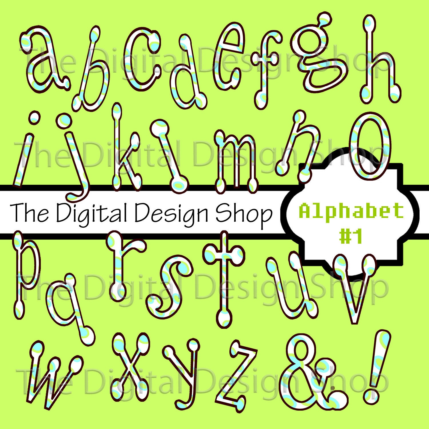 Spotted Digital Alphabet Clip Art Set For Personal Or Commercial Use - Clip Art For Digital Scrapbooking And Print (Buy 2 get 1 free)