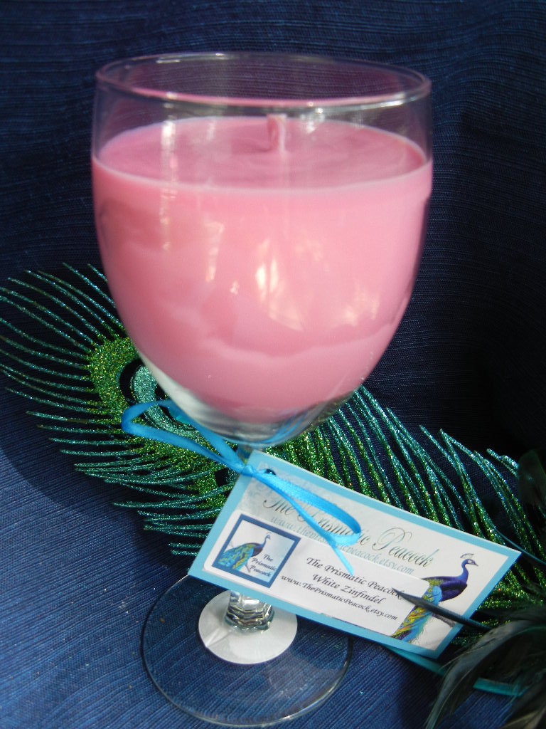 Soy Wine Candle White Zinfandel Scented Hand Poured