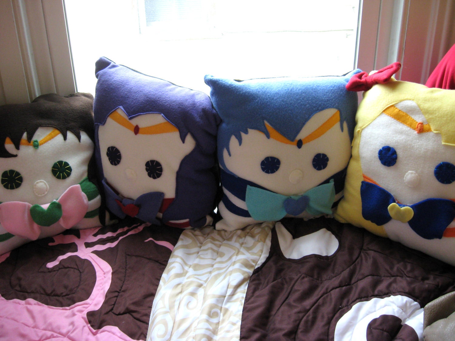 Pretty Soldier Sailor Moon Pillow -- Inner Senshi
