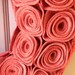 Felt Flower Wreath - Felt Rosette Wreath - All Small Flowers in Ruby