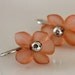 orange flower dangle earrings /handmade jewelry by girlthree