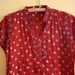 Women's Vintage hippie shirt / boho tunic / beaded mirrored top / size Small to Medium