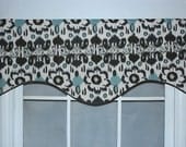 Contemporary Floral Shaped Valance
