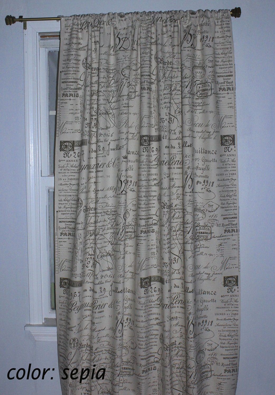 French Script shower curtain