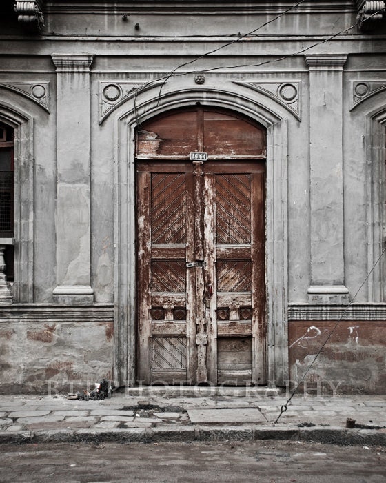 Rustic Looking Red Door, on an Ecuadorian Street, 8x10 inch Photograph