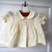 Sweet vintage baby dress in pale yellow- reserve for Bianca