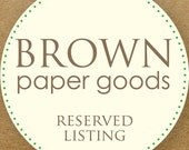 Reserved Listing for Holly