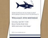 Shark Invitation. Shark party printable