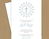 Confirmation invitation. First Communion invitation, Baptism invitation. Christening announcement. boy or girl