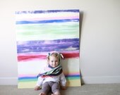 Cottontail Rabbit Scarf for Toddlers and Children: Colorful Neon Stripe
