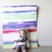 Cottontail Rabbit Scarf for Toddlers and Children: Colorful Neon Stripe