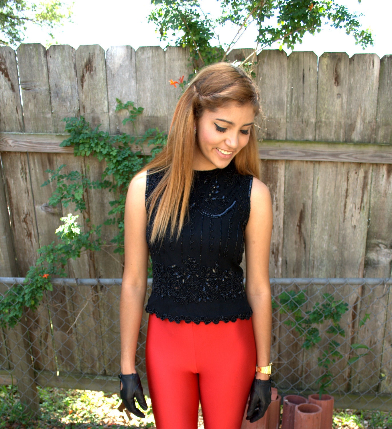 Papell Boutique- Sleeveless Cocktail Blouse- Small