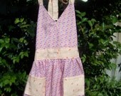 Sale, Full,  Womens, Apron, Orange, Prints, pockets