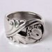 Sterling Silver Spoon Ring Ornate Antique- Spring Glory Pattern -- Up to size 11.