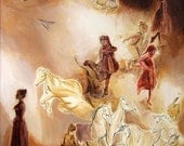 Imagined Dream Painting - Original - Imagination, Daydream, Horses, Children, Introspection