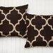 Pillow Covers 16x16 inch--(Set of 2) Quatrefoil Chocolate Brown/Cream
