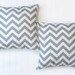 Zig zag gray (Set of 2), 16x16 inch Pillow Cover, Throw pillows, Pillow Case, Home Decor, Designer Fabric, Floral