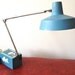 mid century blue desk lamp