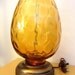 yellow glass lamp retro