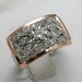 Vintage 14k rose white gold Diamond Band 3/4 ct Estate 1940s wrap band wide
