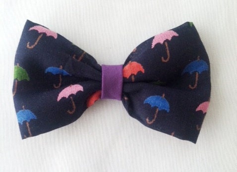 Kawaii Umbrella Bow Tie Hair Bow  Multicolored Women Children  Singing in the Rain