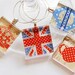 British Wine Charms, Wine Glass Charms, British Charms, England Charms, England Wine Charms