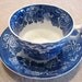 Blue And White Vintage Woods Transferware Cup And Saucer