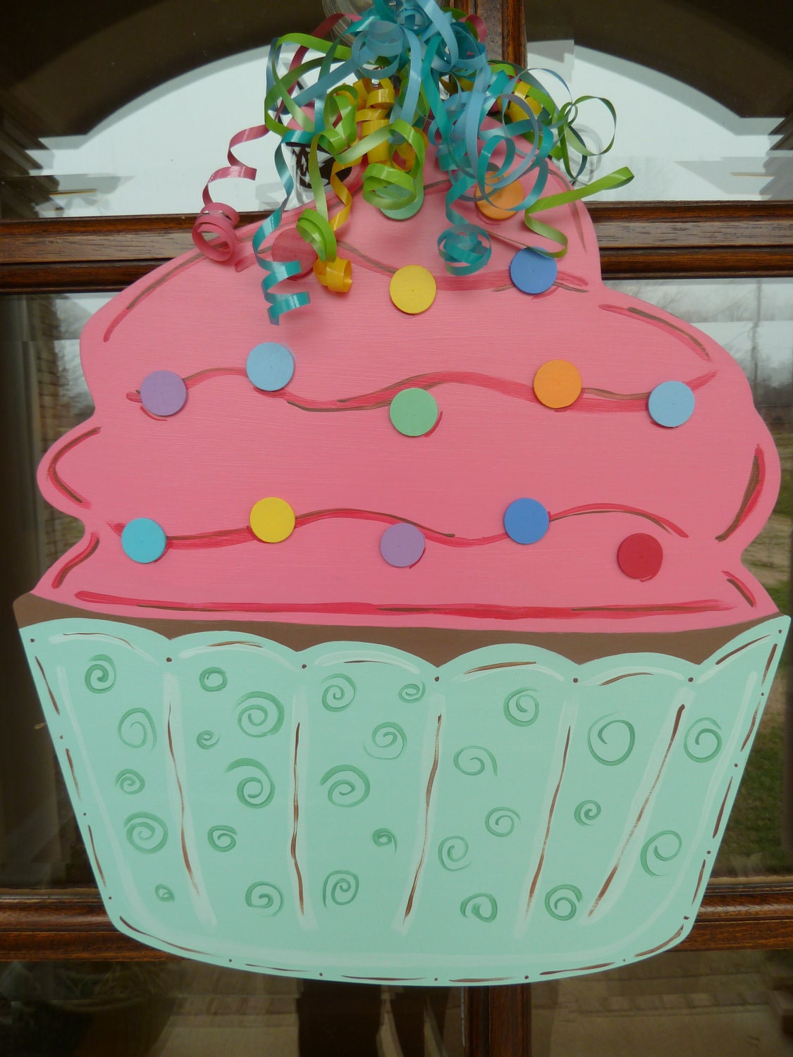 Birthday Cupcake Door Hanger