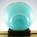 Vintage Aqua Turquoise Blendo Bowl with 22K Gold Rings