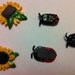 Sunflower and Ladybug Polymer Clay Magnet Set