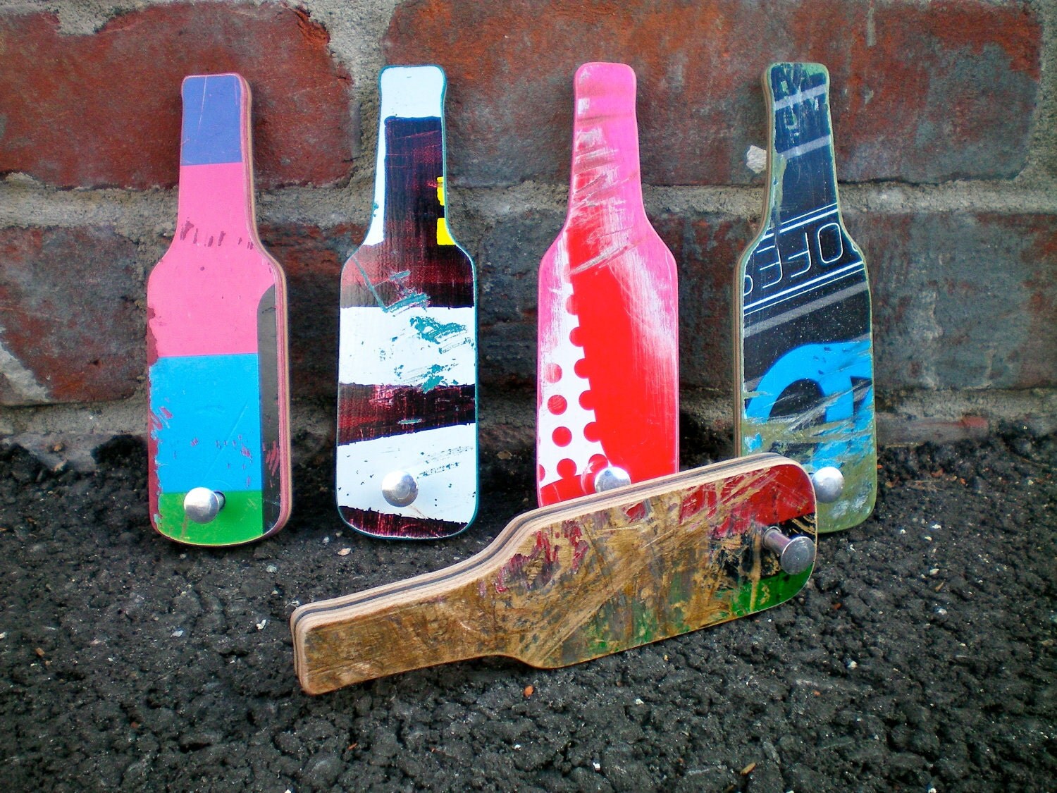 Bottle Opener- Handmade from Skateboard deck- recycled- upcycled-Beer Bottle Opener