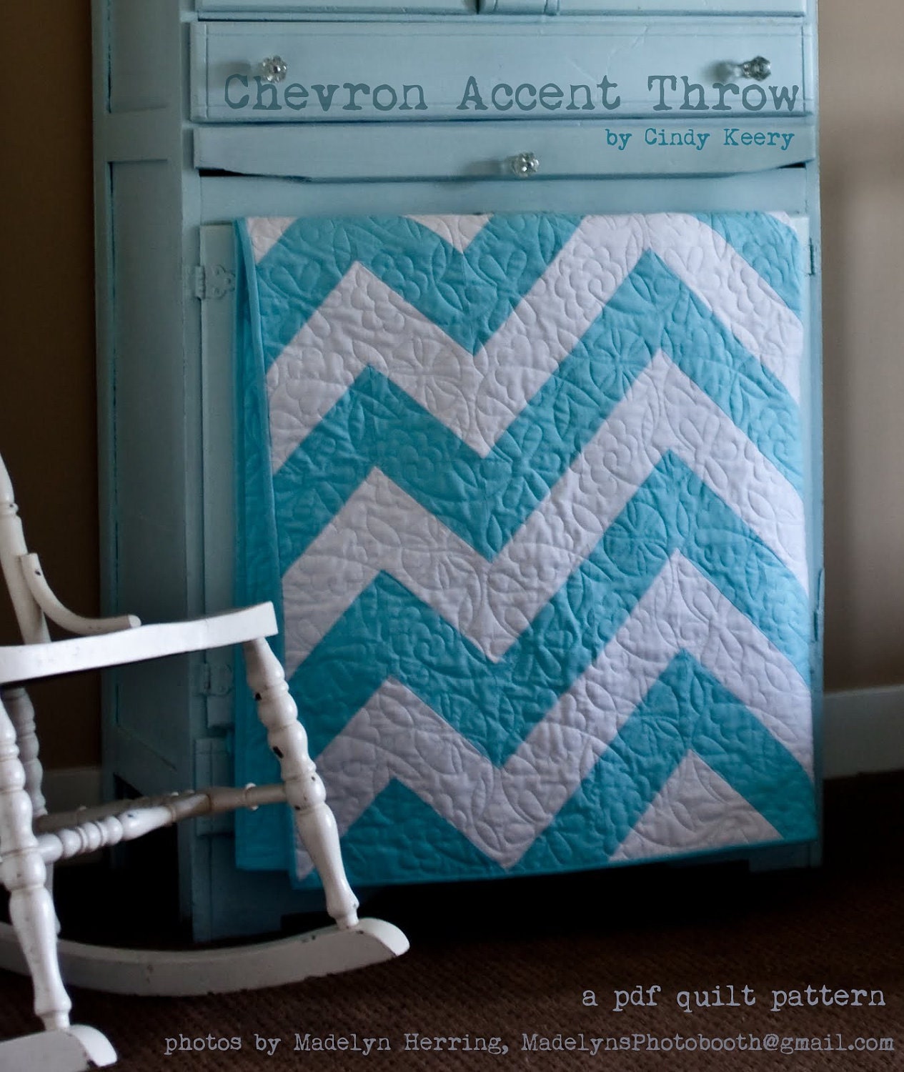 Chevron Accent Throw : a pdf quilt pattern